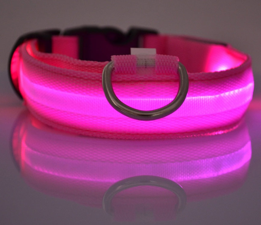 Bright LED Luminous Safety Pet Collar for Ultimate Nighttime Adventures! - Paws and Claws warehouse
