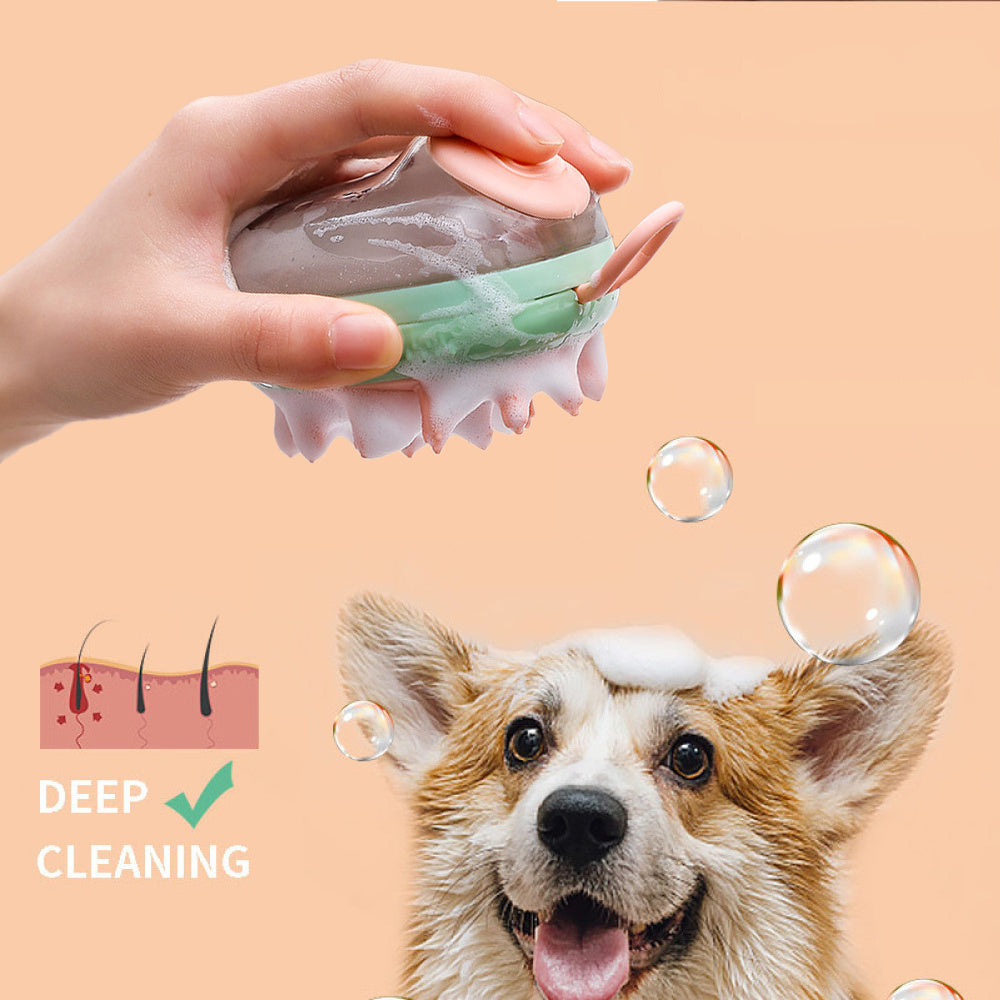 2-in-1 Pet Bath & Massage Brush – Clean, Massage, & Pamper Your Pet Effortlessly! - Paws and Claws warehouse